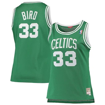 womens mitchell and ness larry bird kelly green boston celt-347